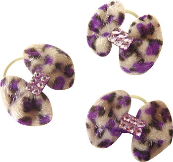 EQUITHEME Lopard Bows Beige/Purple