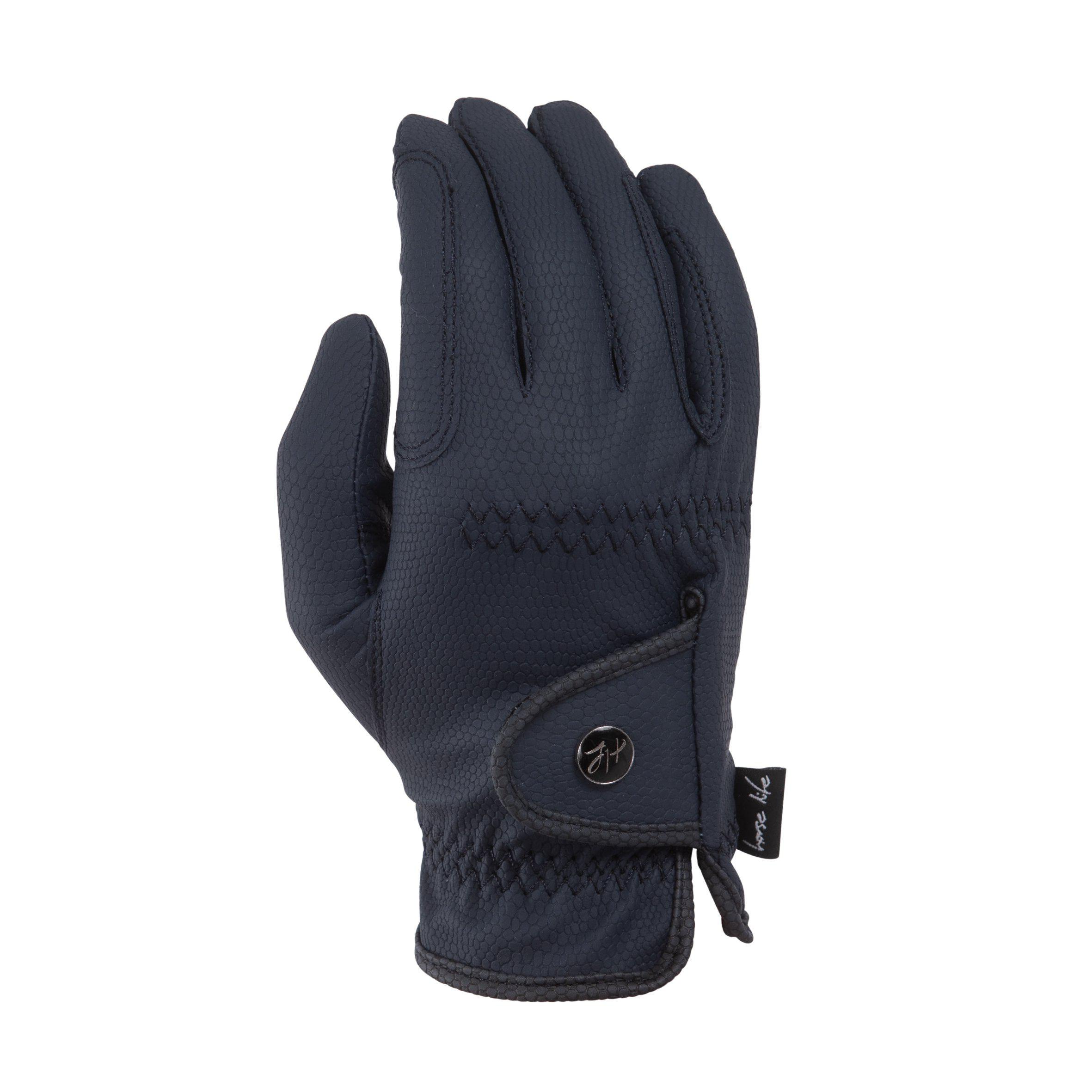 Horse Life Ridhandskar Flexible Grip, Junior - Navy (8 År)