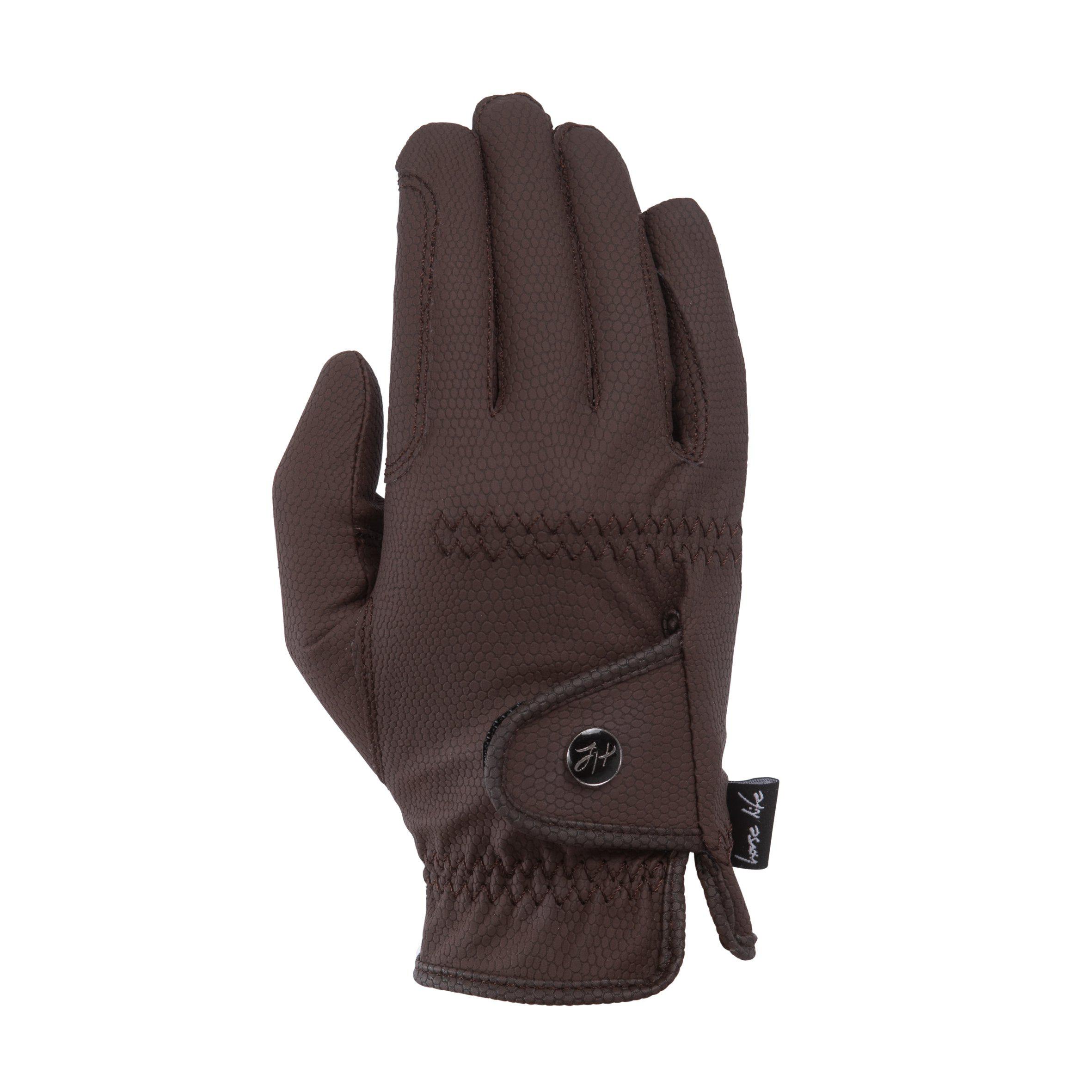 Horse Life Ridhandskar Flexible Grip, Junior - Brun (8 År)