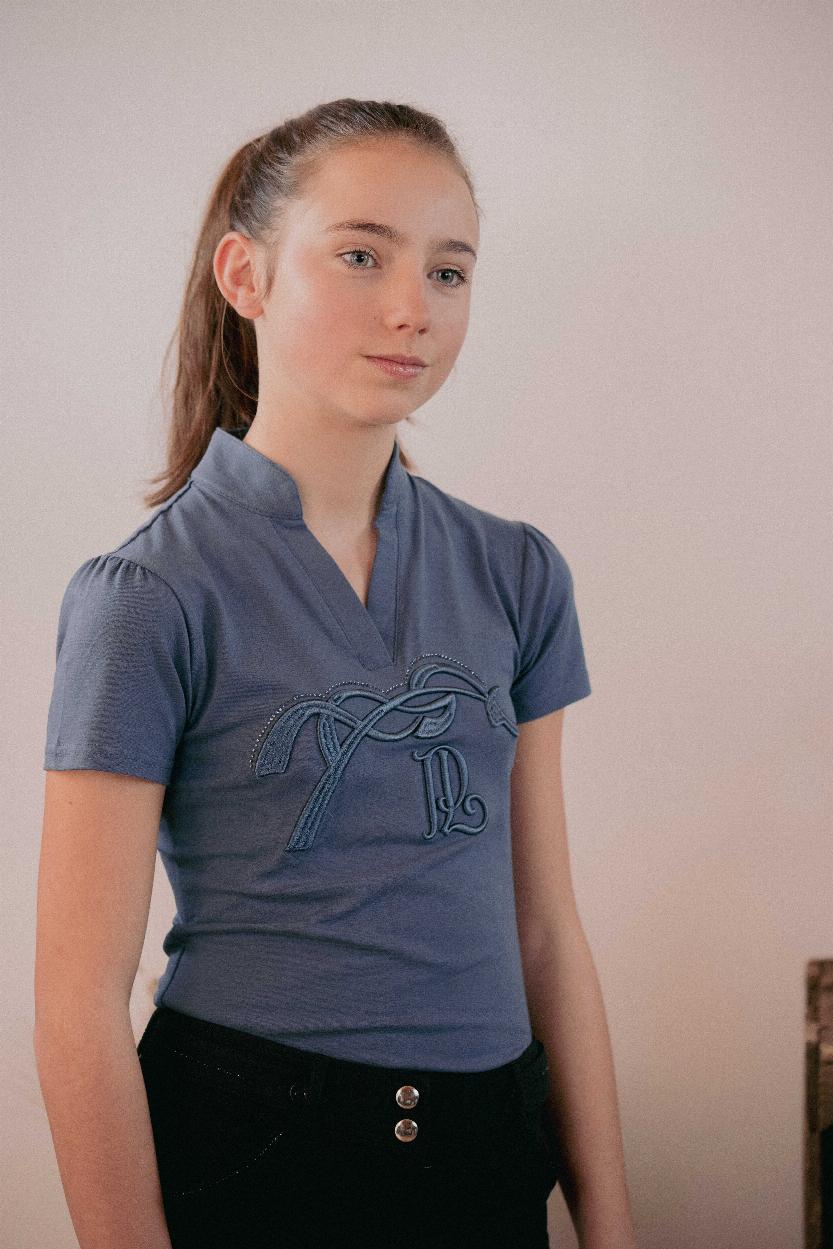 Penelope Kids Iliana Pikétröja Grå, 12-14 år