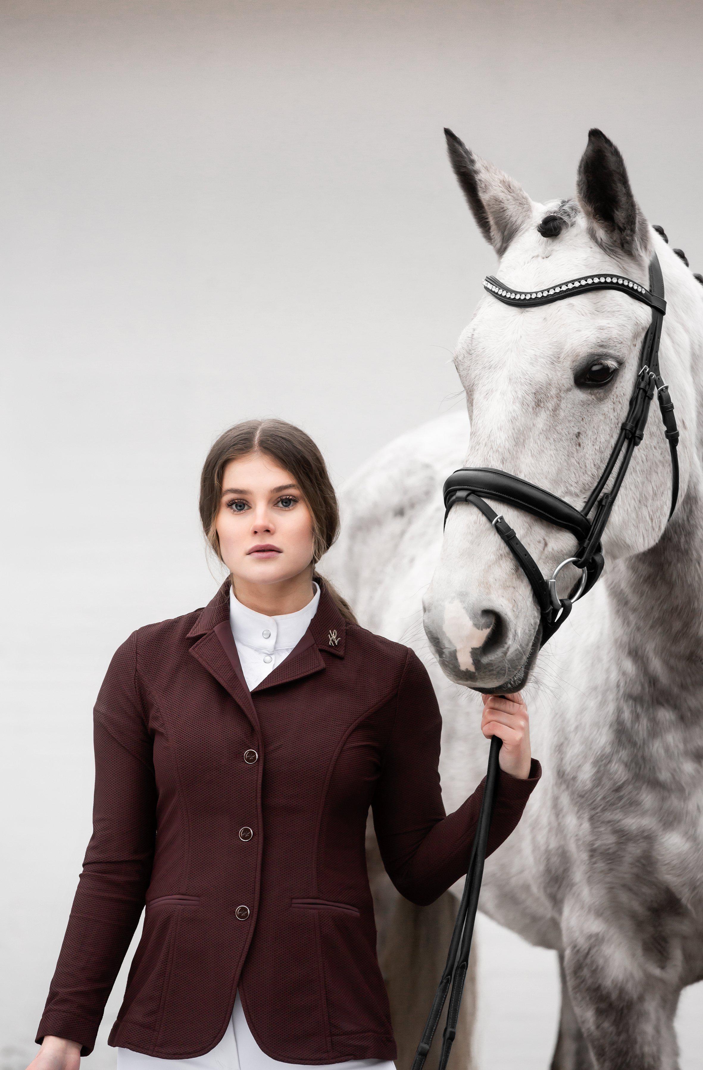 Horse Life Tävlingskavaj Mesh - Burgundy - 3