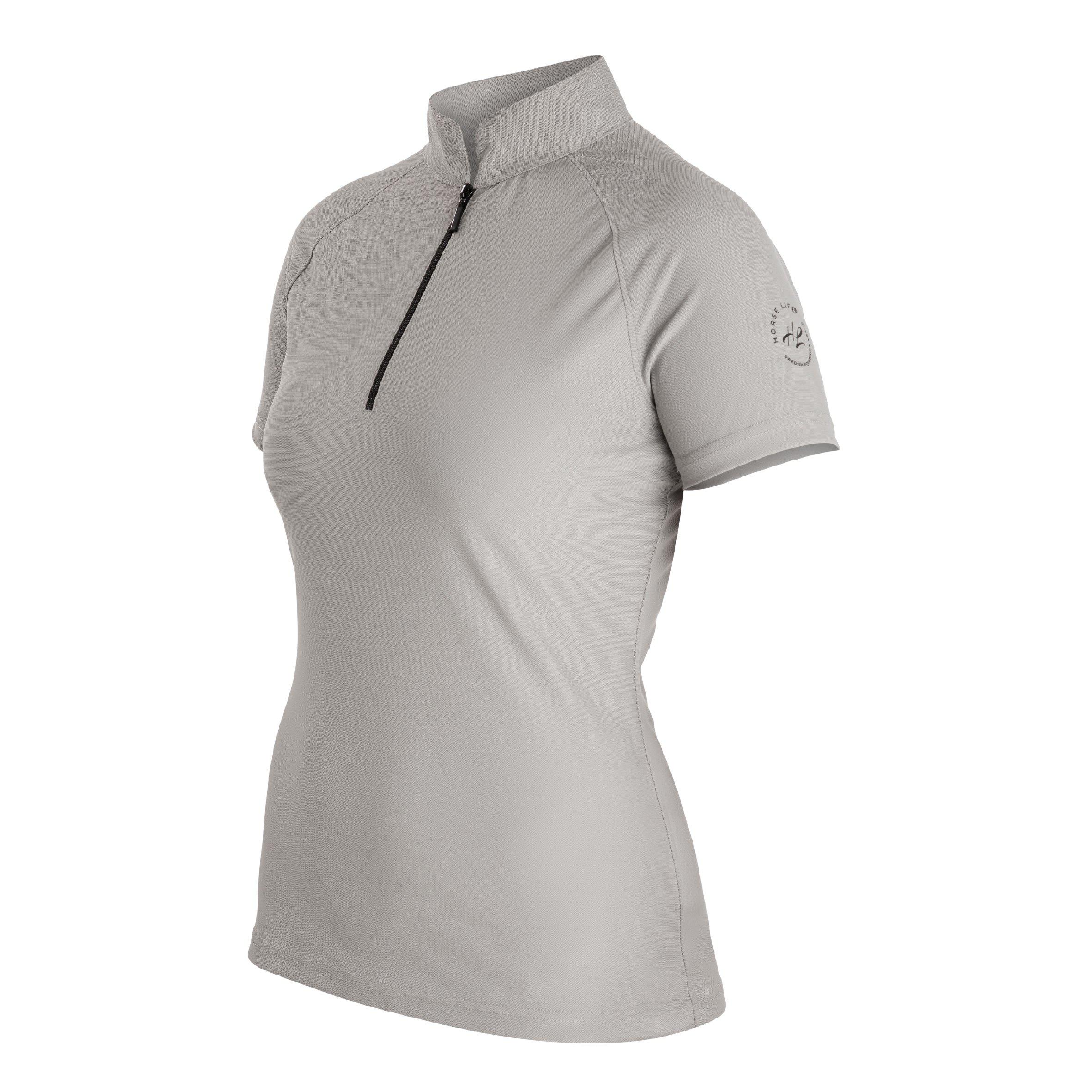 Horse Life Mika Riding Top, Short Sleeve - Taupe - 3