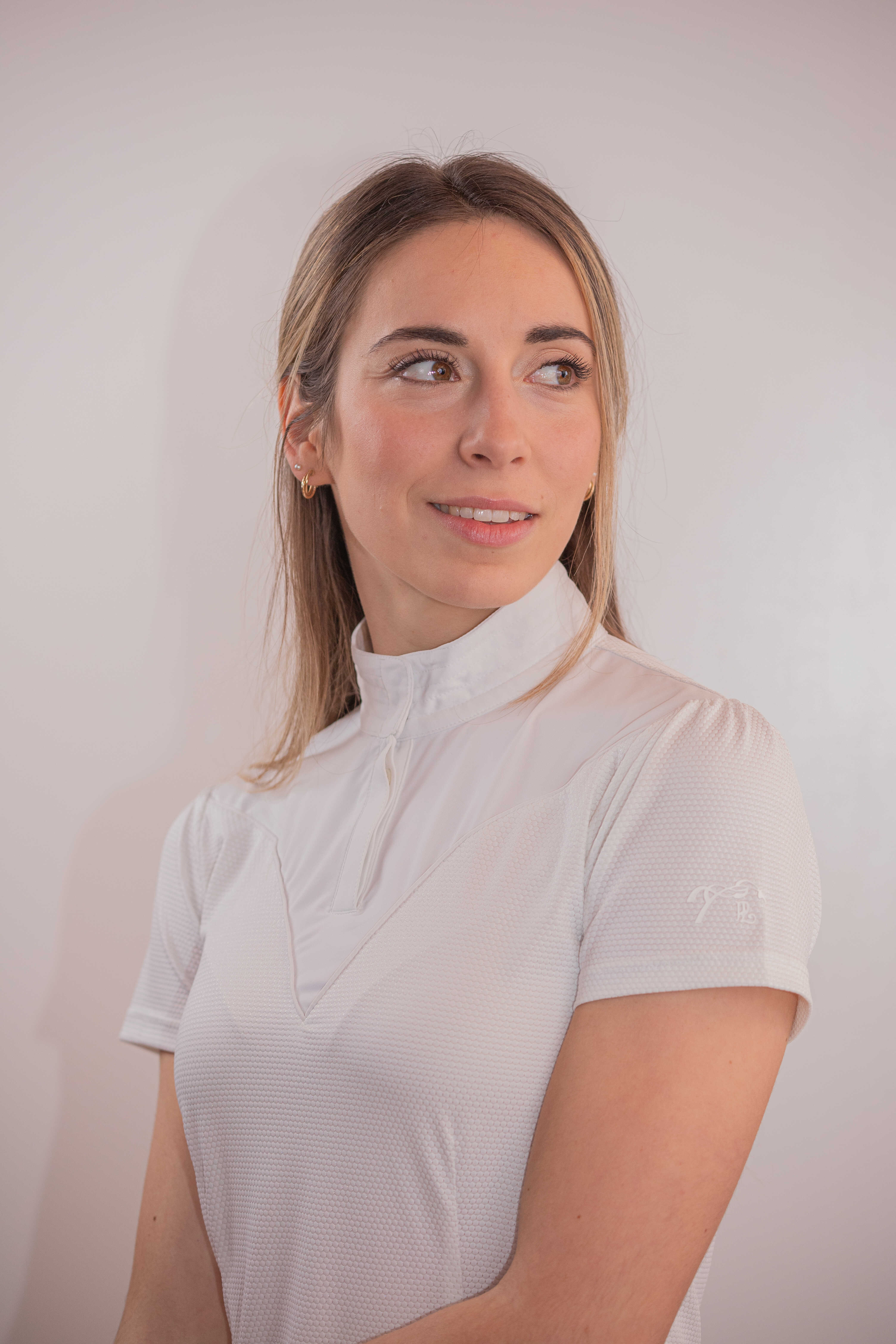 Penelope Las Honey Short-Sleeved Competition Top White - 2