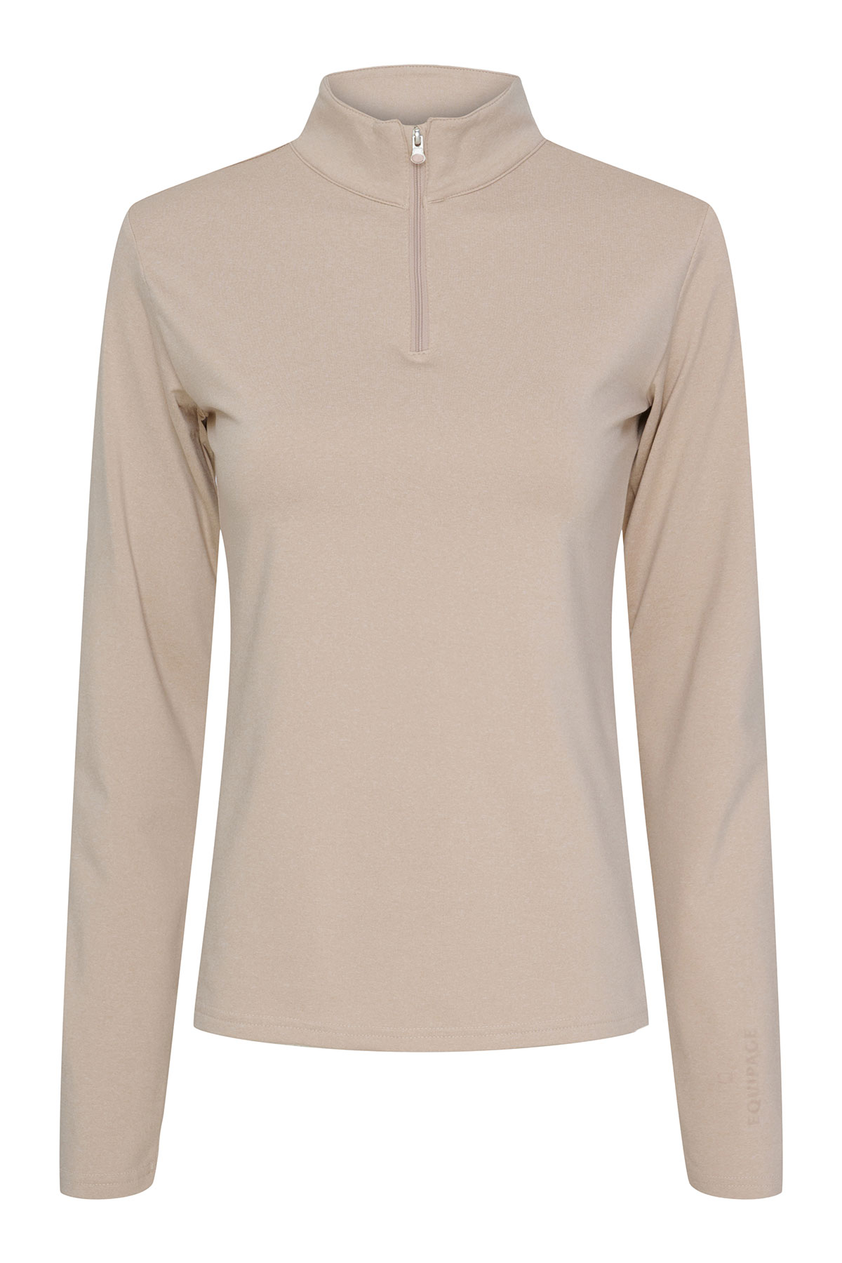 Equipage Kolyma Långärmad Tröja med Dragkedja Sandshell Melange (XS)