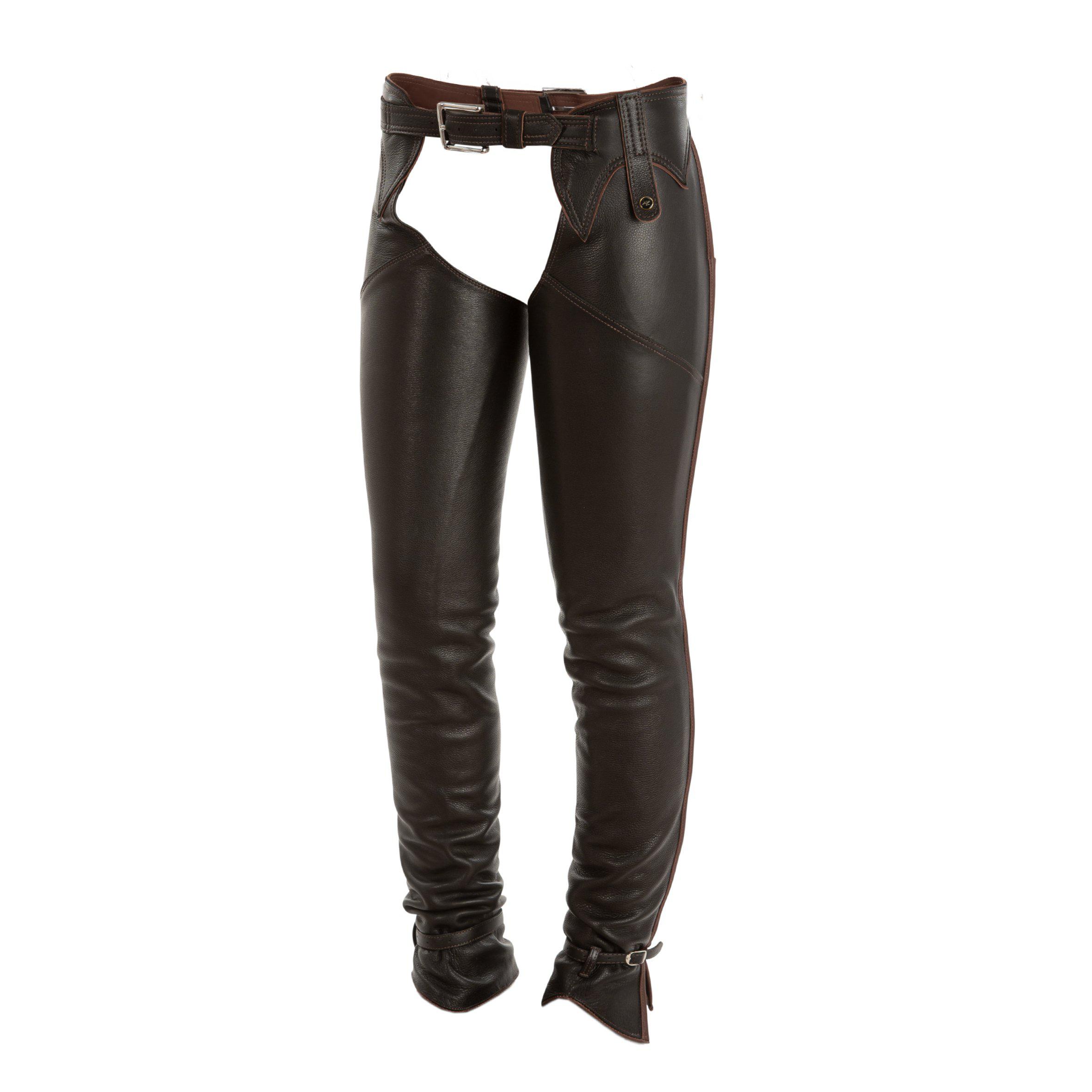 Horse Life Långa Läderchaps - Svart (XS (+))