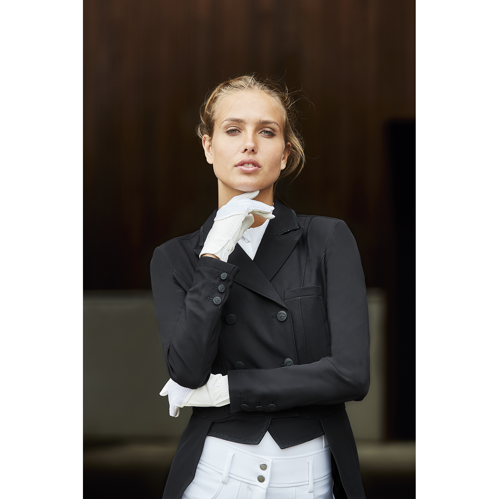 CATAGO Rhea Ladies Kouluratsastus Frakki Musta - 5