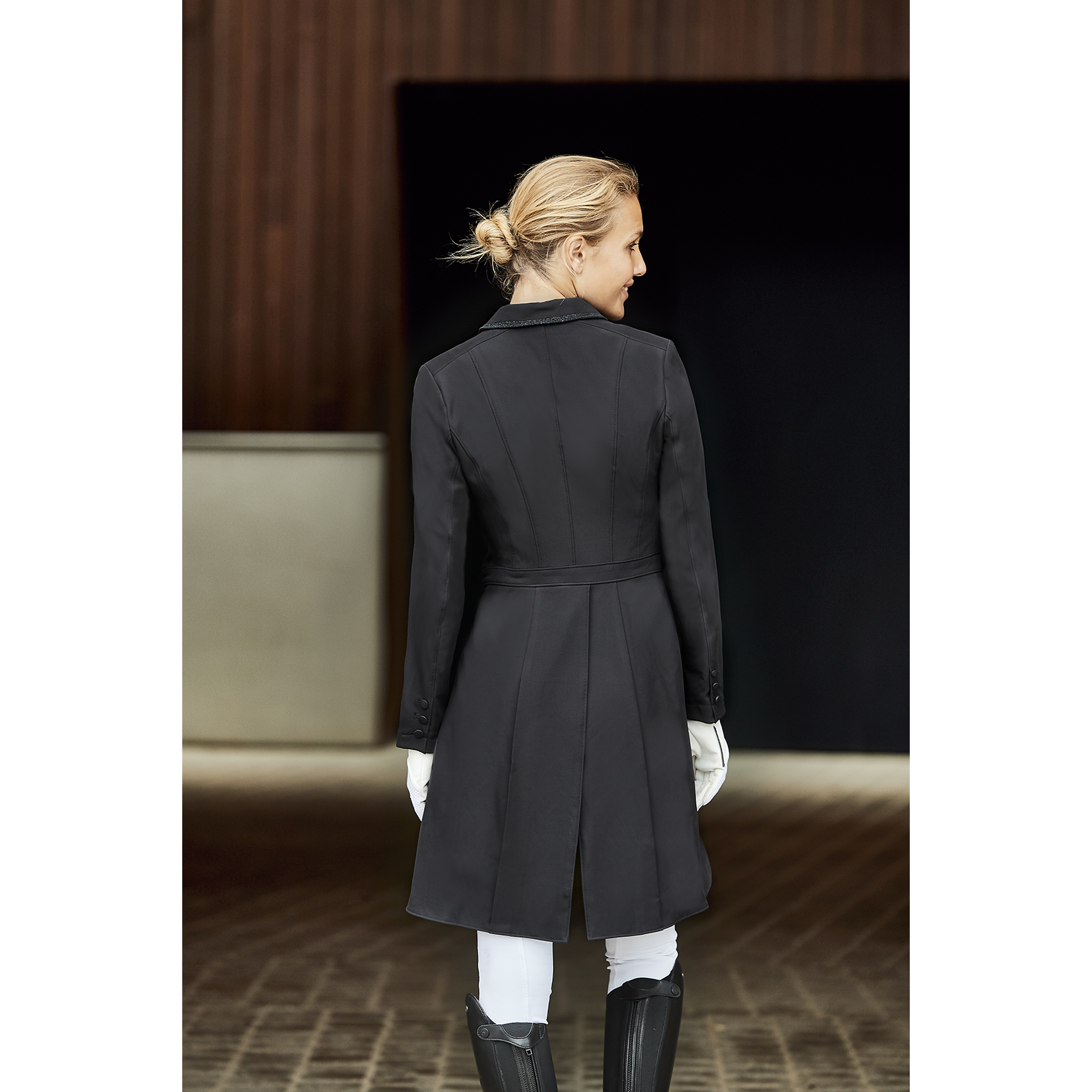 CATAGO Rhea Ladies Kouluratsastus Frakki Musta - 4