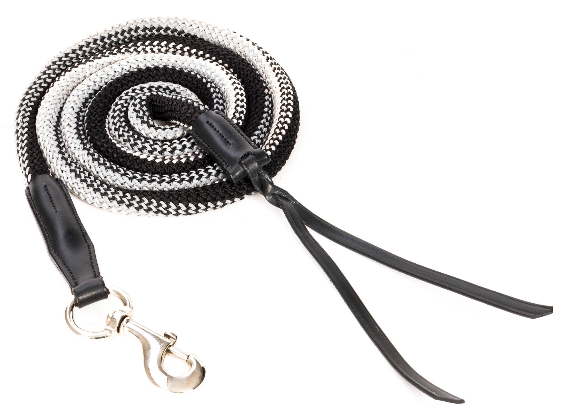 Globus Sport Rundflätat Grimskaft med läderflärp 2 m (Brun / Orange)