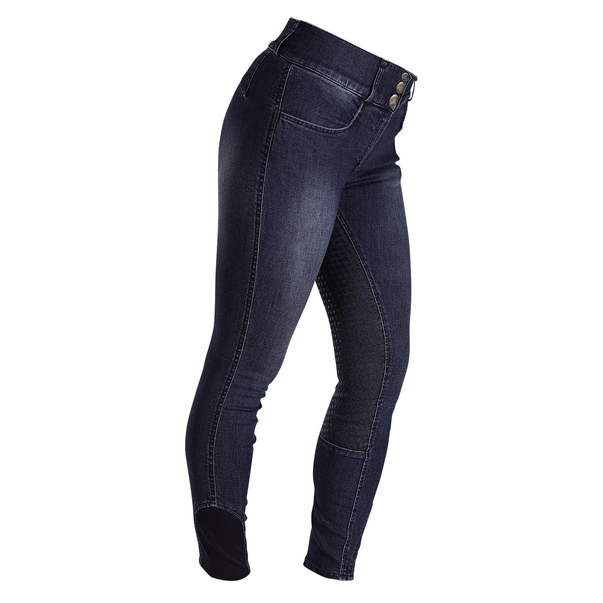 Horse Life Candy Denim Full-Seat Silicone Breeches - Denim Blue