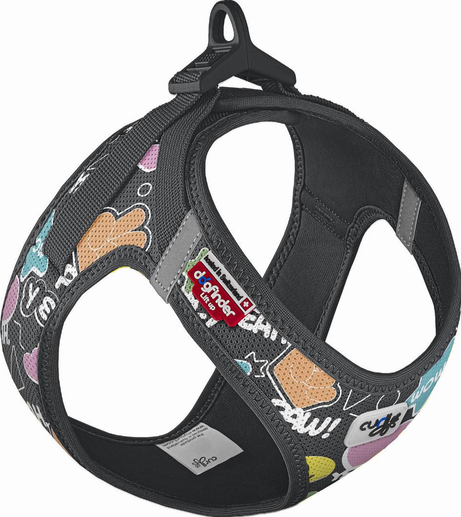 Curli Vest Hundsele Clasp Air-Mesh - Limited Edition - Comic Svart (3XS)