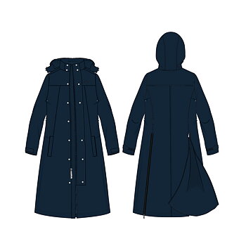 Equipage Heaven long rain coat Navy