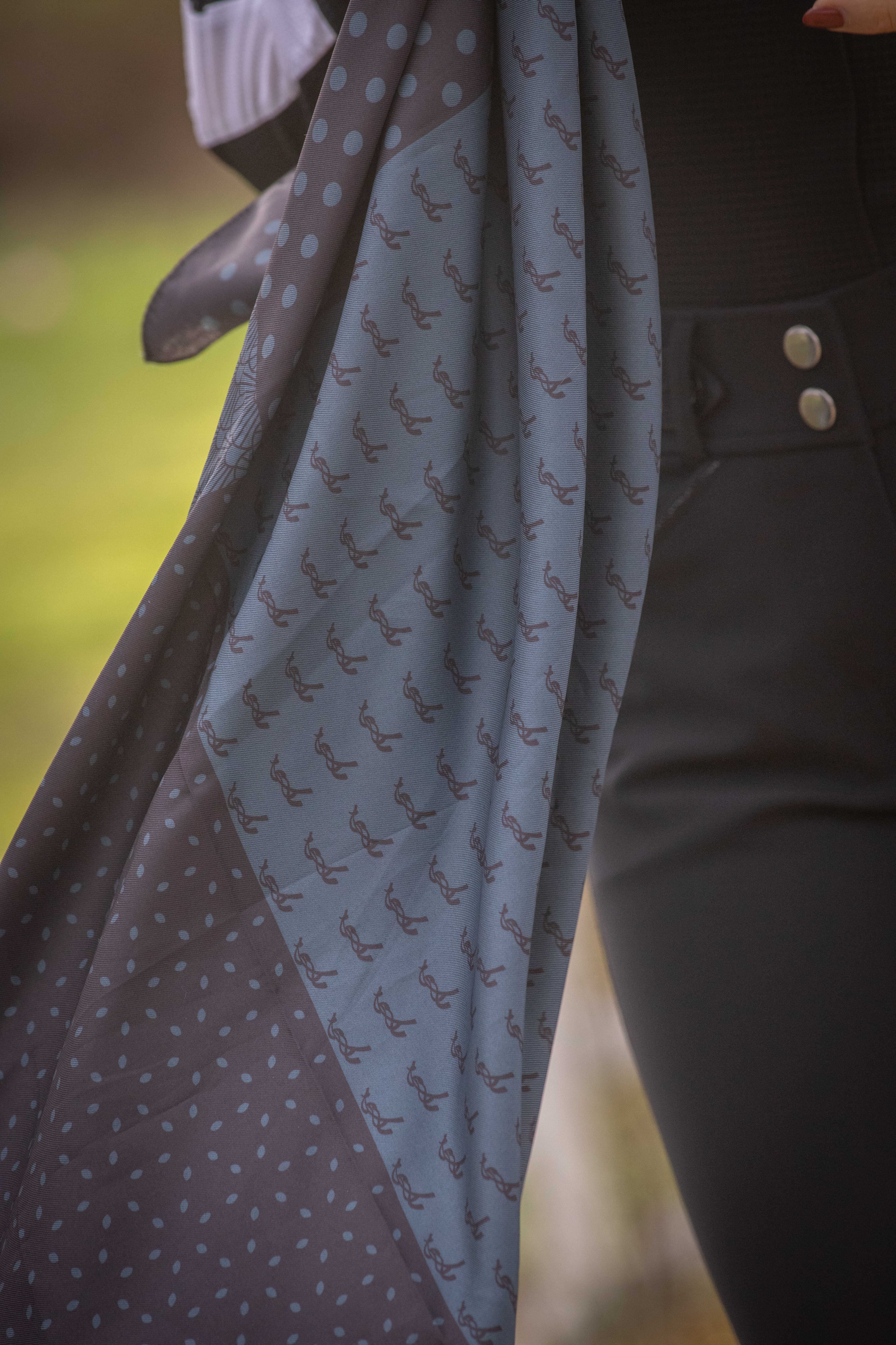 Penelope Mya Scarf Peacock Blue/Svart - 3