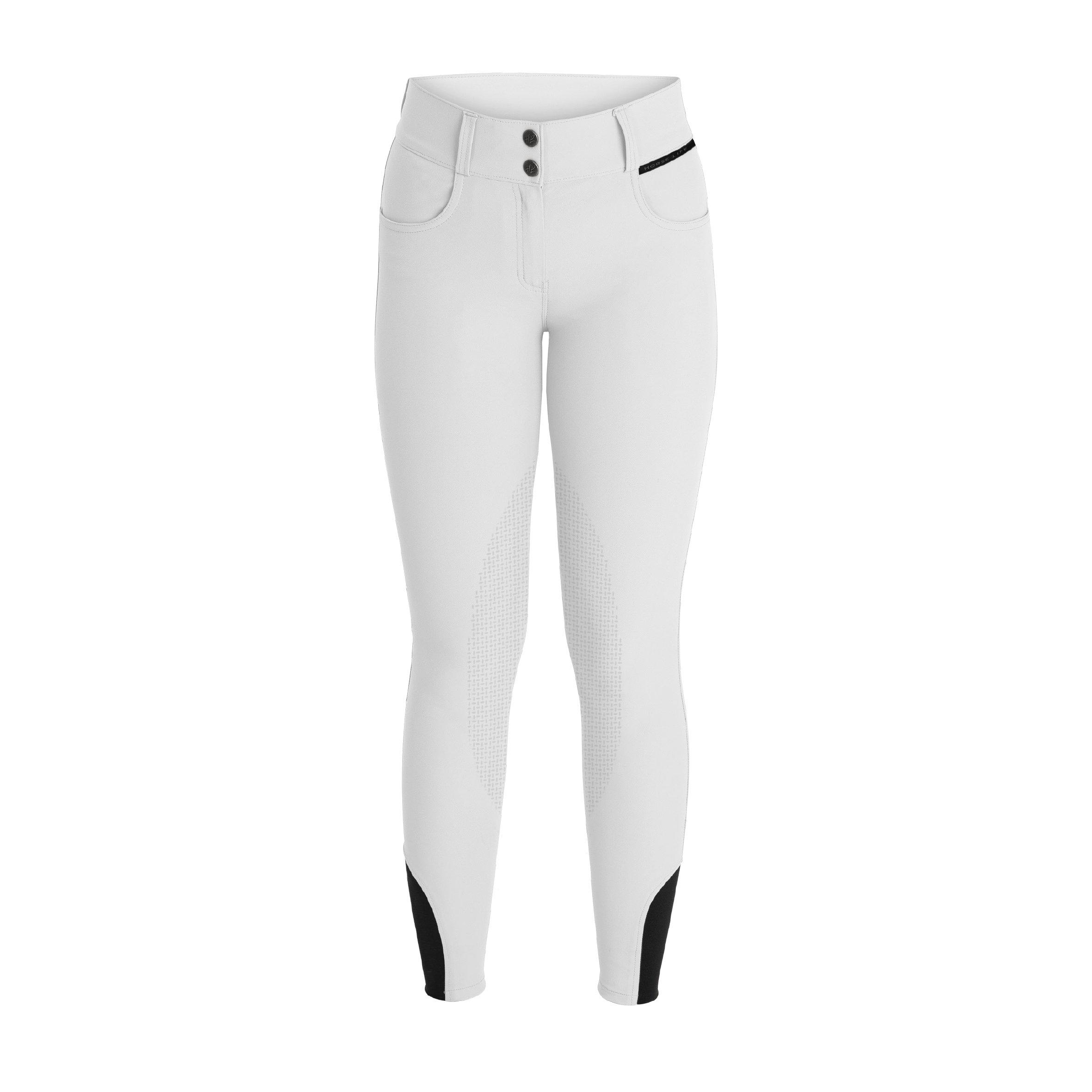 Horse Life Samira Soft Tex Breeches High Knee Grip - White