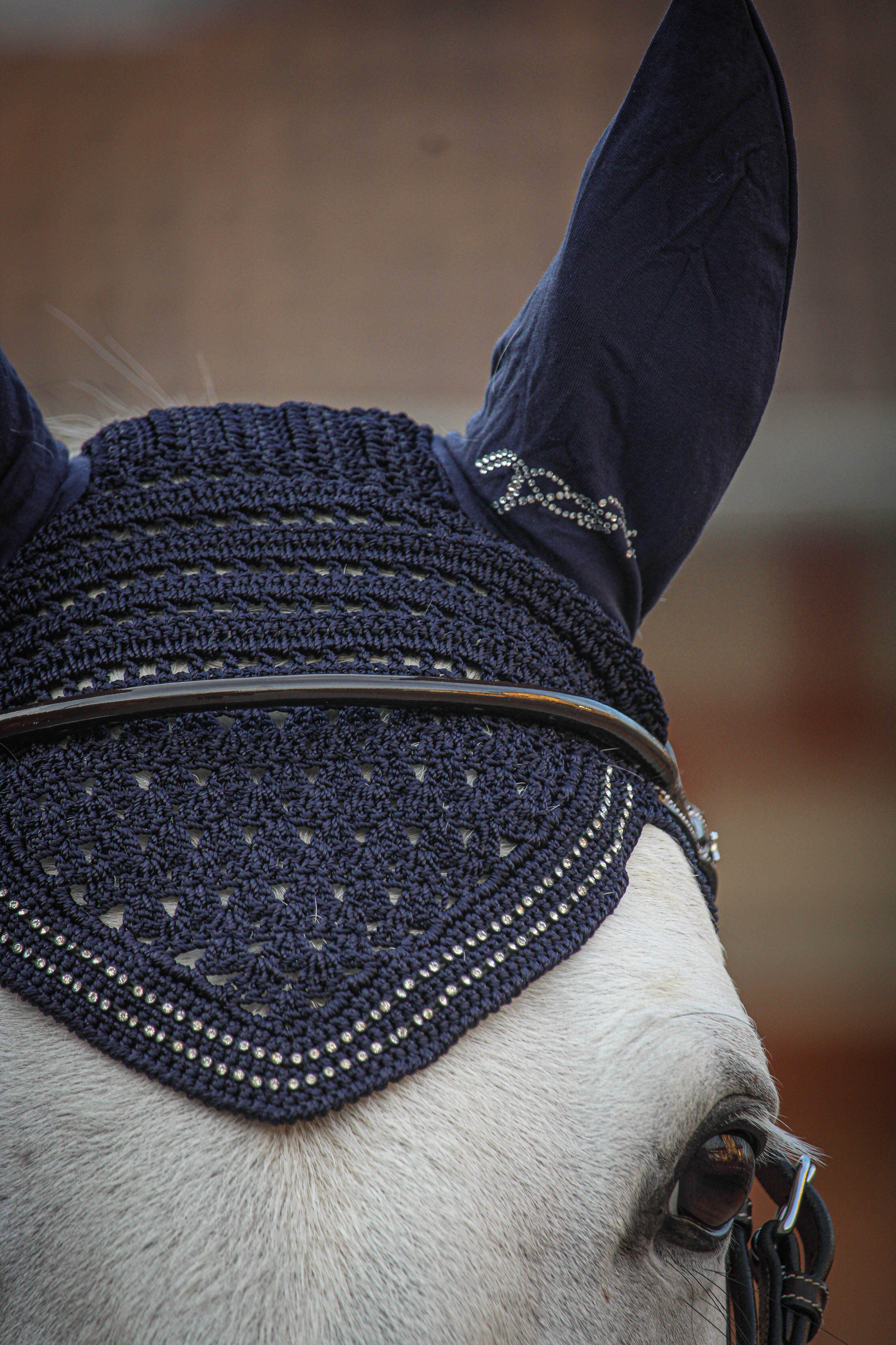 Penelope New Strass Korvahuppu Navy - 3