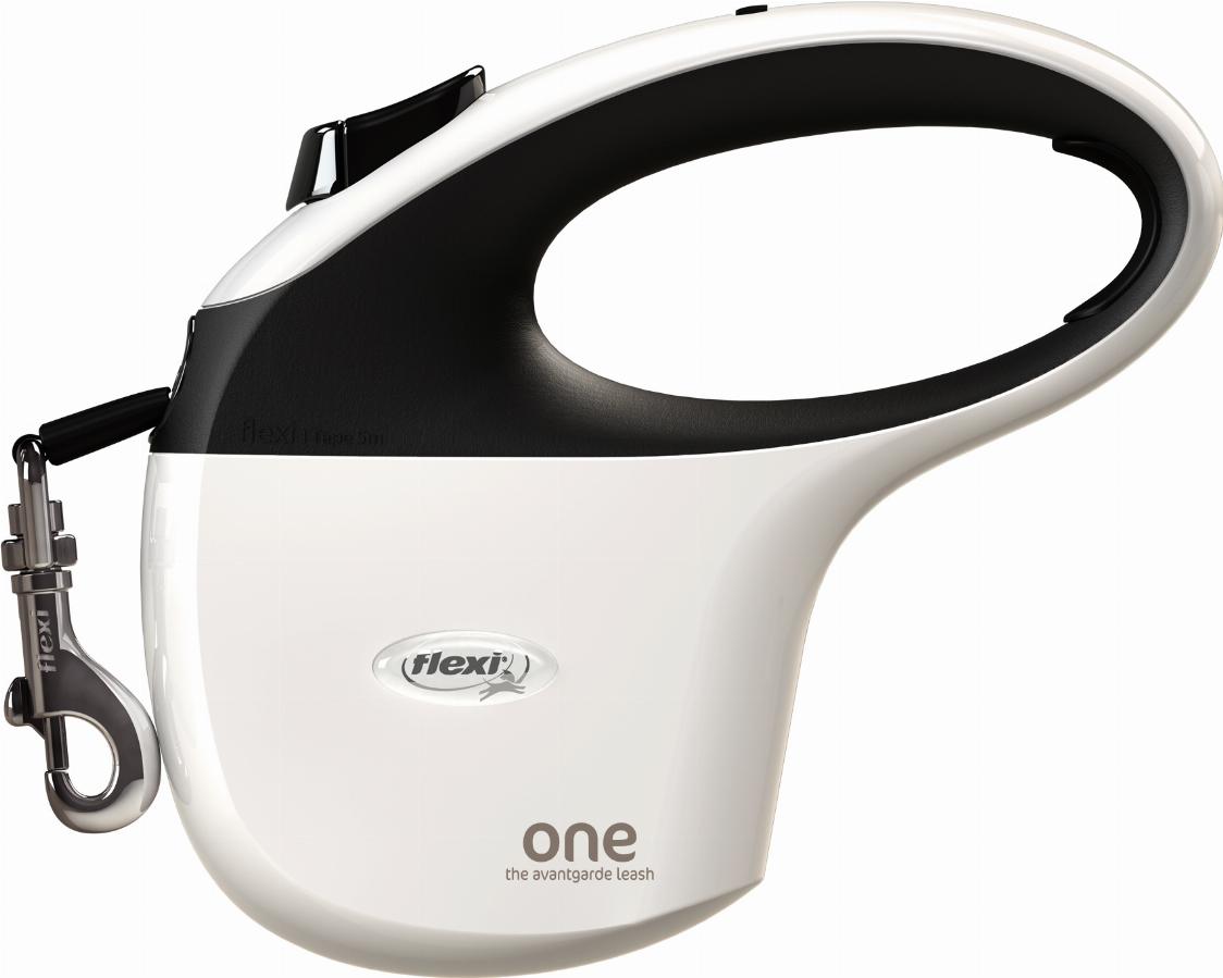 Flexi One for All Dog Leash - Tape - White/Black