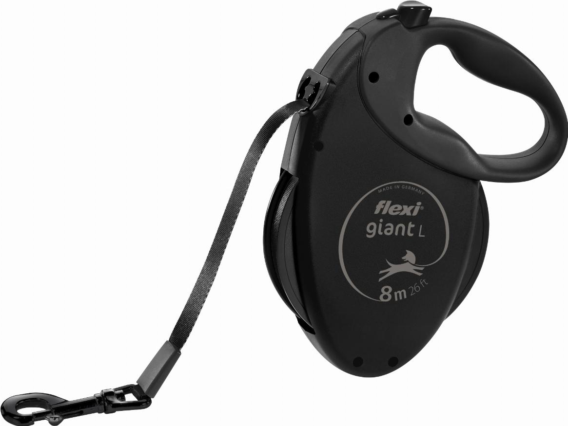 Flexi Giant Black Edition Dog Leash Neon - Tape - Black