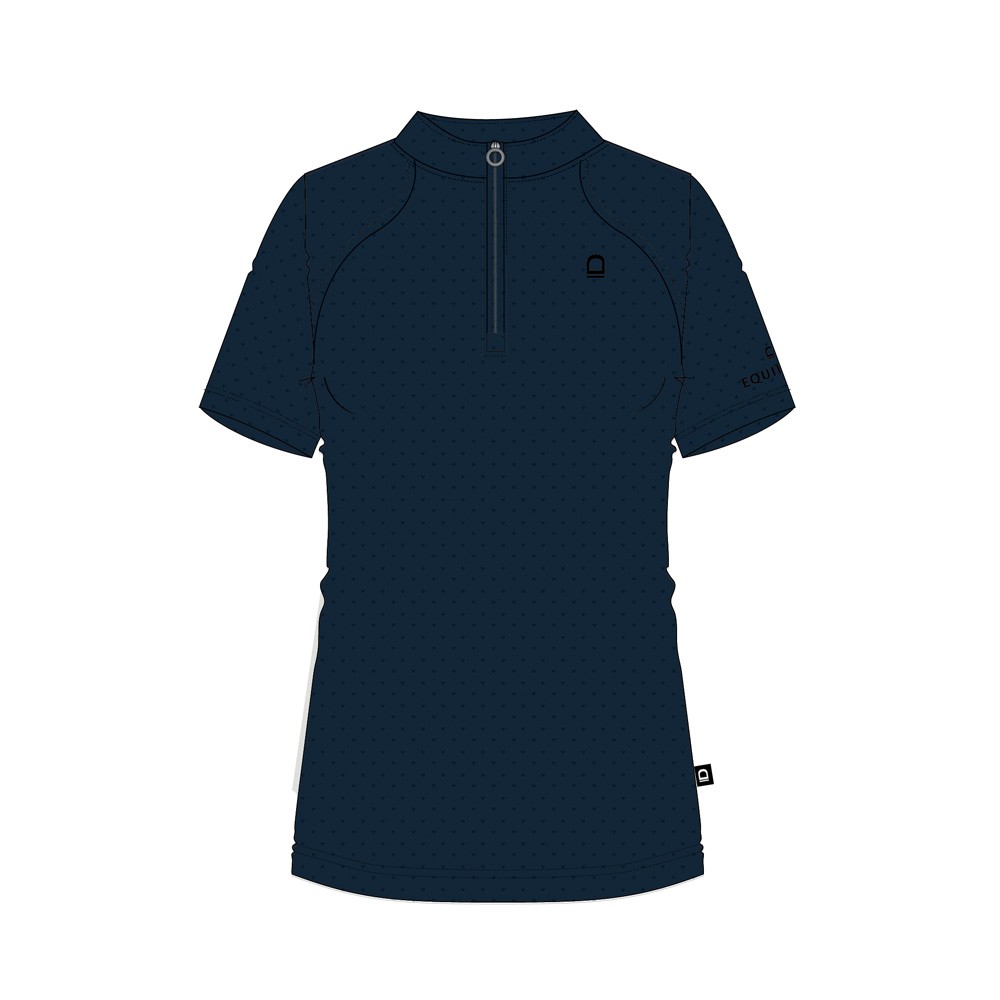 Equipage Hasty Half-zip Lyhythihainen Ratsastuspaita - Navy, S - 2