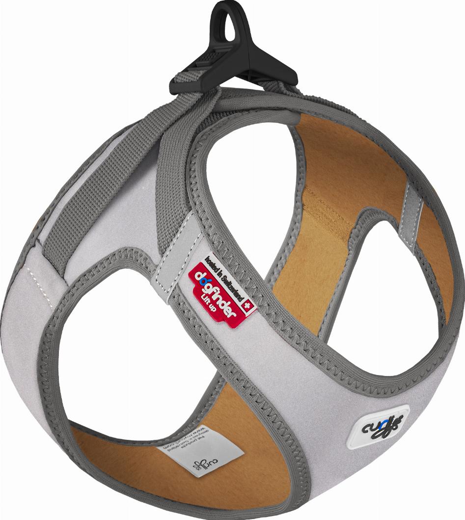 Curli Vest Clasp Glow Hundsele - Grå (3XS)