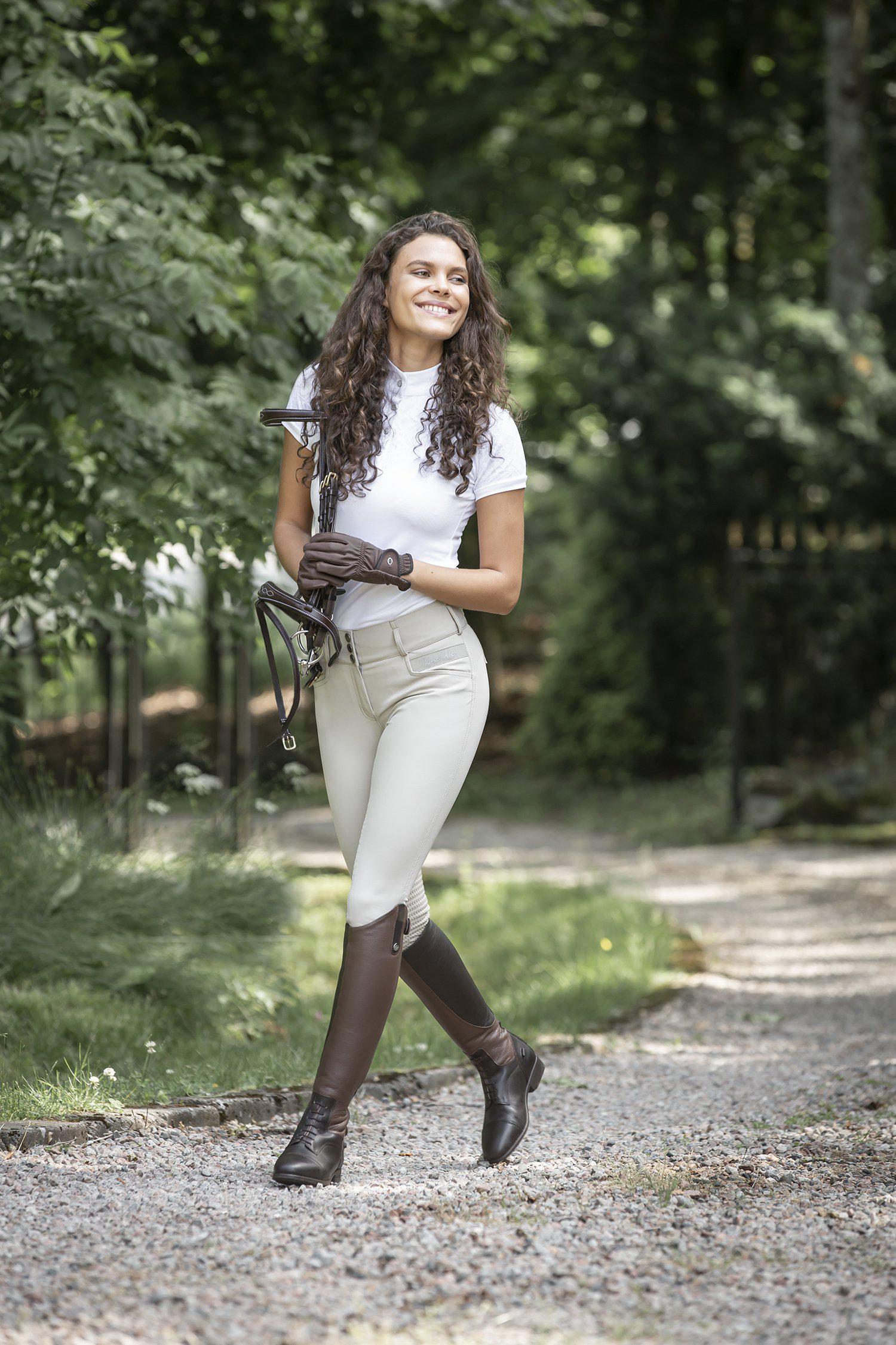 Horse Life Candy Breeches Micro Full-Seat Silicone - Beige - 2