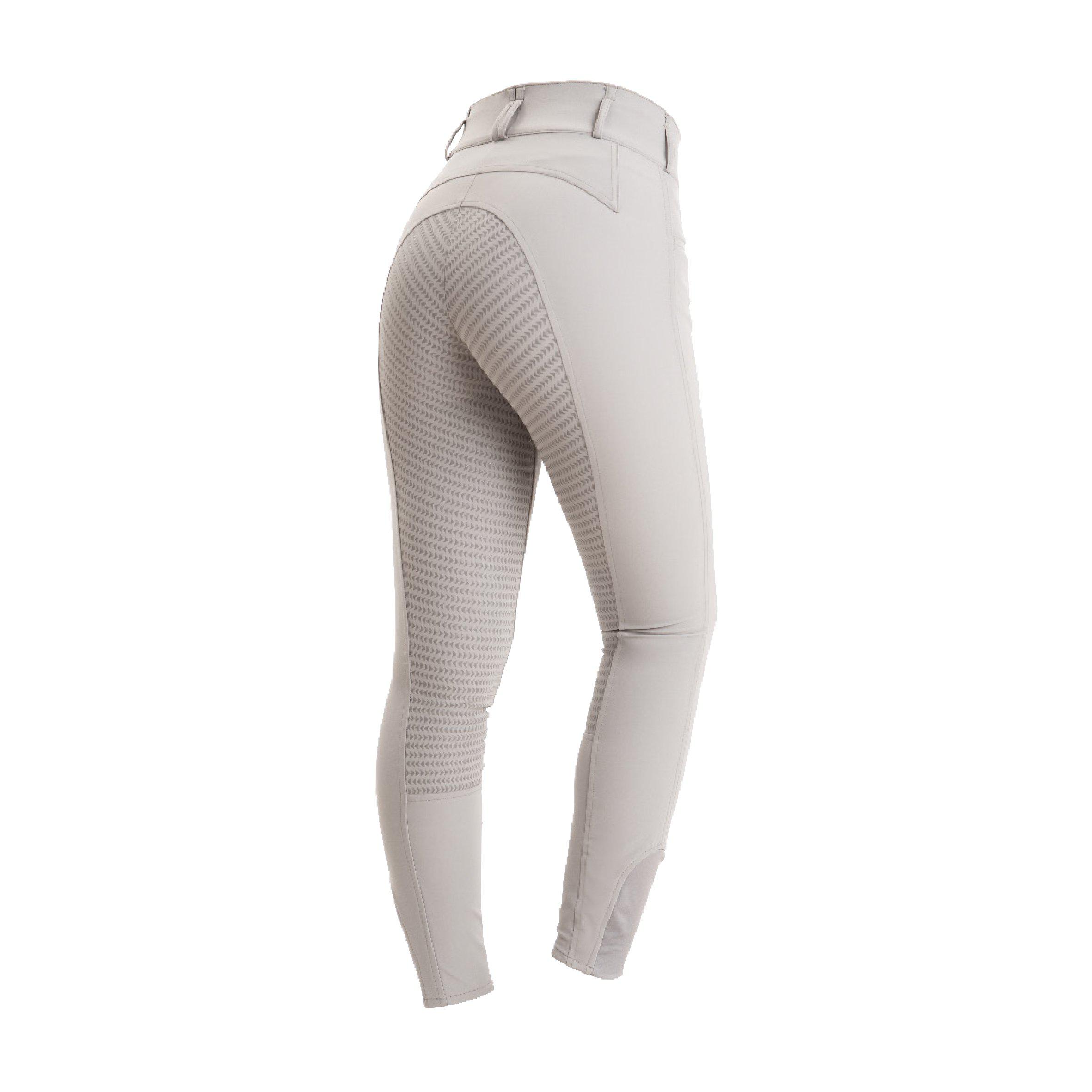 Horse Life Candy Breeches Micro Full-Seat Silicone - Light Grey