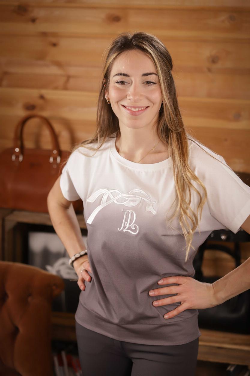 Penelope Poppy Strass T-shirt med Glitter Grå (XS)