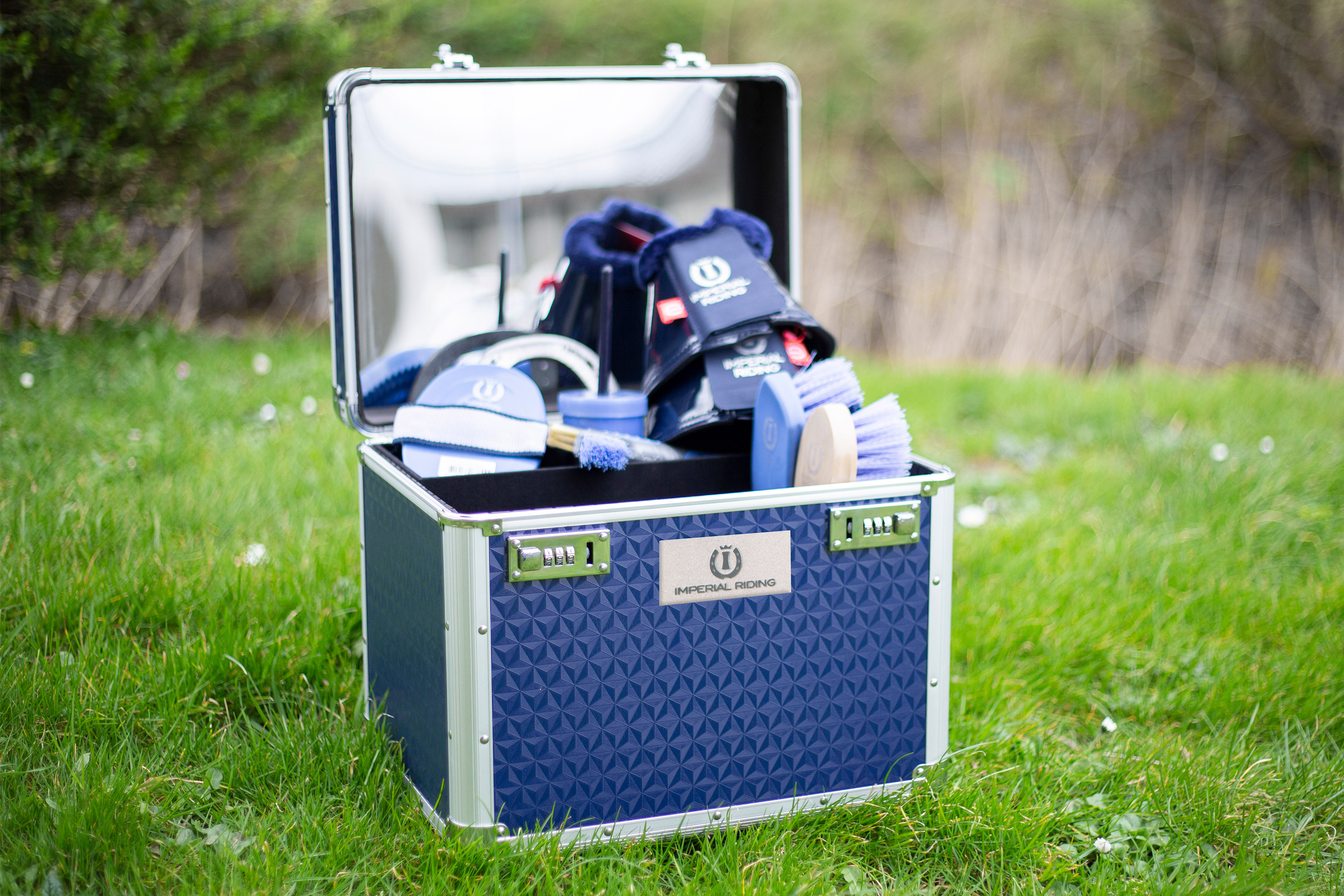 Imperial Riding Grooming Box Shiny Ryktlåda - Navy - 5