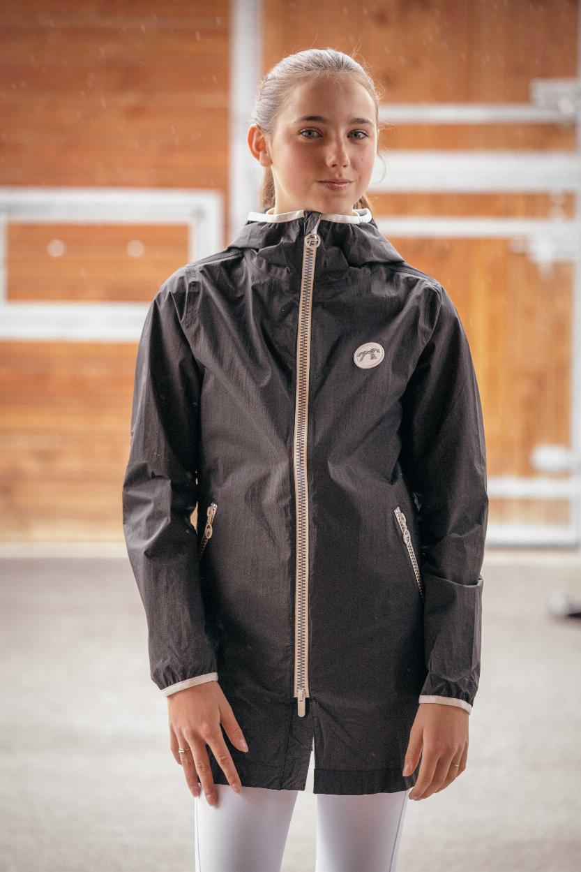 Penelope Rain Fashion Raincoat Black 12-14 years