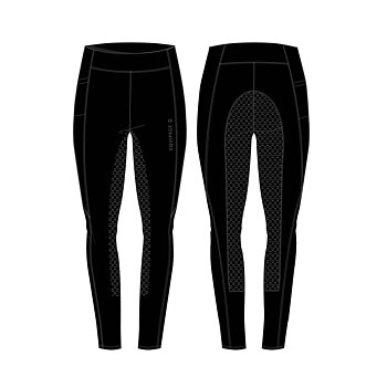 Equipage Finley Vollbesatz-Reitleggings Schwarz