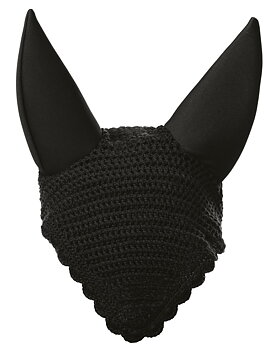 EQUITHEME Neoprene Ears Fly Mask Black - Full size