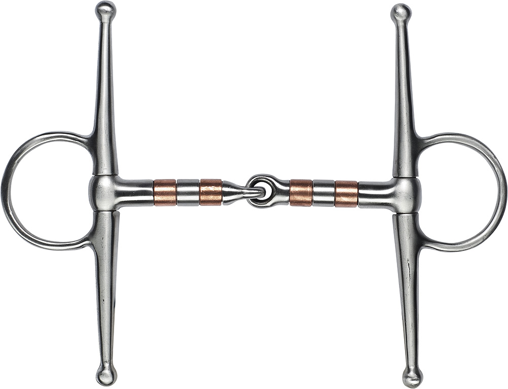 FEELING Satin Finish Stainless Steel Eggbutt Snaffle With Full Cheeks, With Rollers - 2