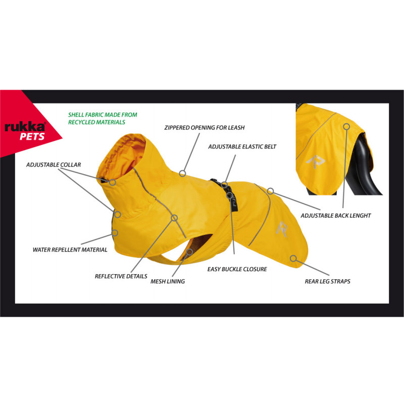 Rukka Hayton Eco Raincoat - Yellow - 3