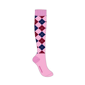 Equipage Lax argyle socks candy floss