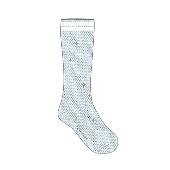 Equipage Glitter sock White, 33-36