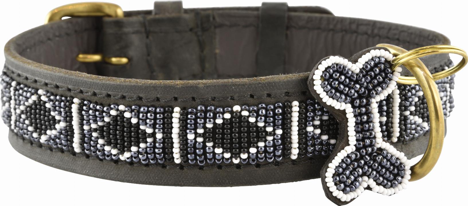 Kampuni Handgjort Hundhalsband Rafiki - Svart (Mini)