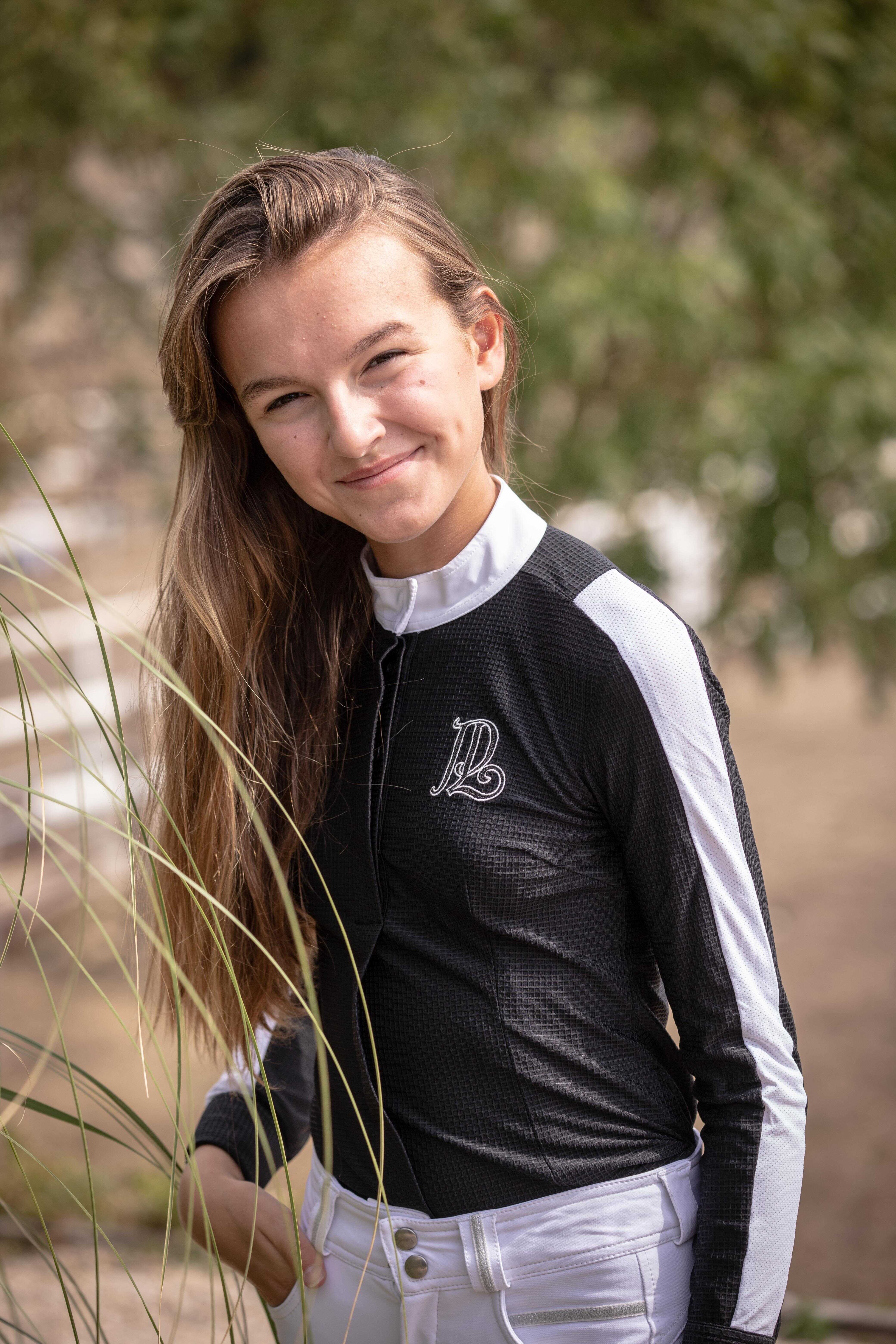 Penelope Showshirt -kilpailupaita, musta, 12–14-vuotiaille - 2
