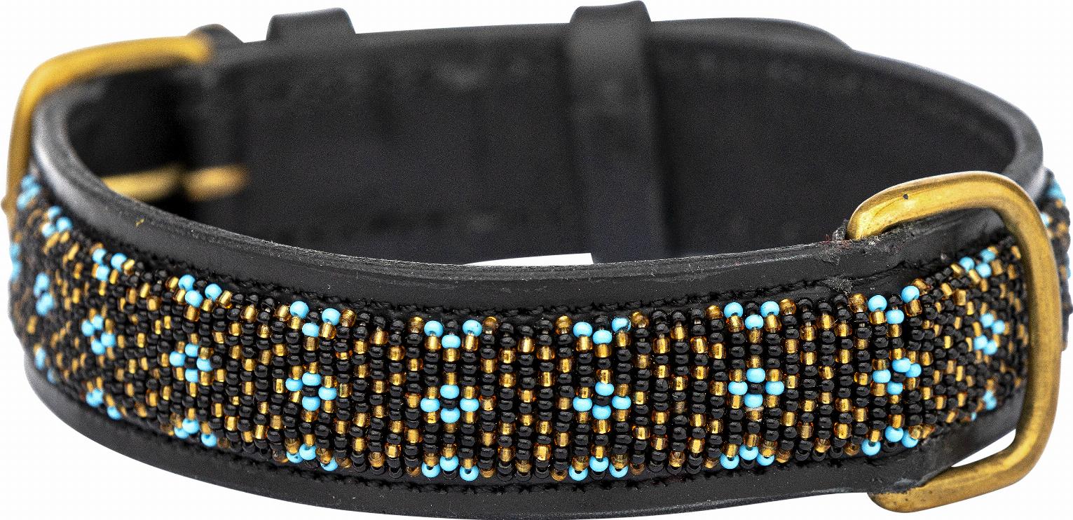 Kampuni Handgjort Hundhalsband Micro Faraja - Turkos (L)