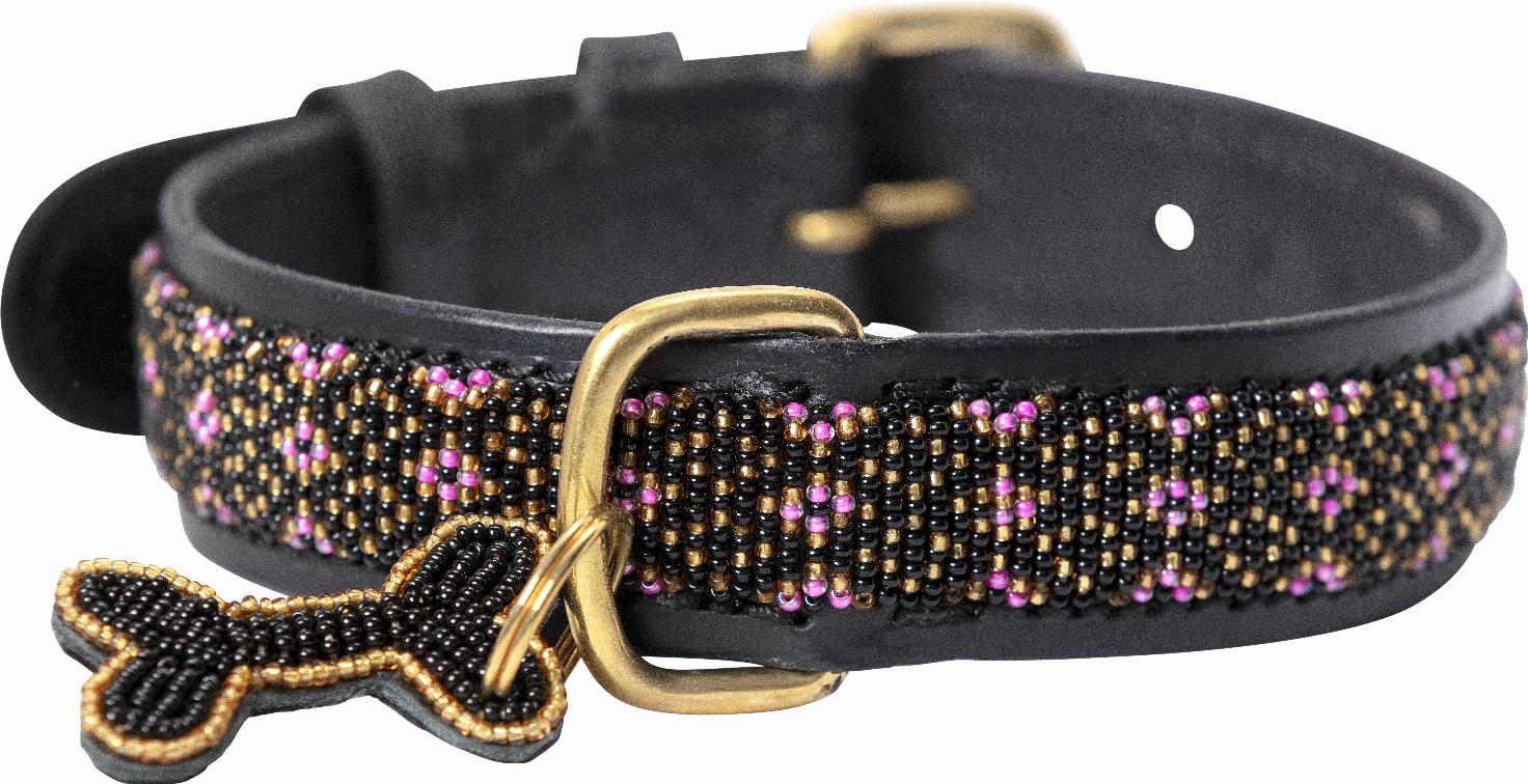 Kampuni Handgjort Hundhalsband Micro Faraja - Rosa (L)