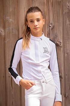 Penelope Showshirt -kilpailupaita, valkoinen, 12–14-vuotiaille