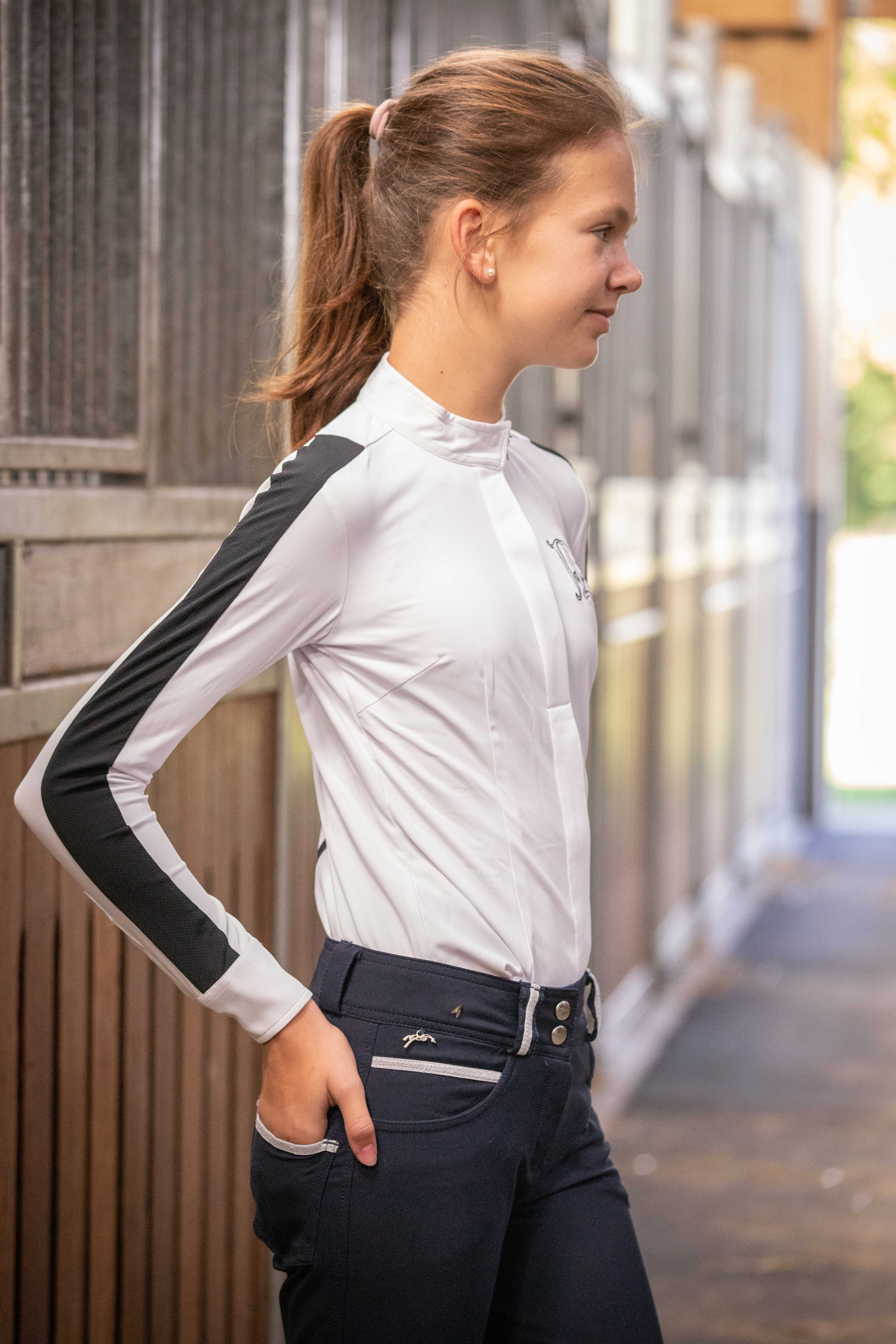 Penelope Show Shirt Competition Top, White, Ages 12–14 - 3