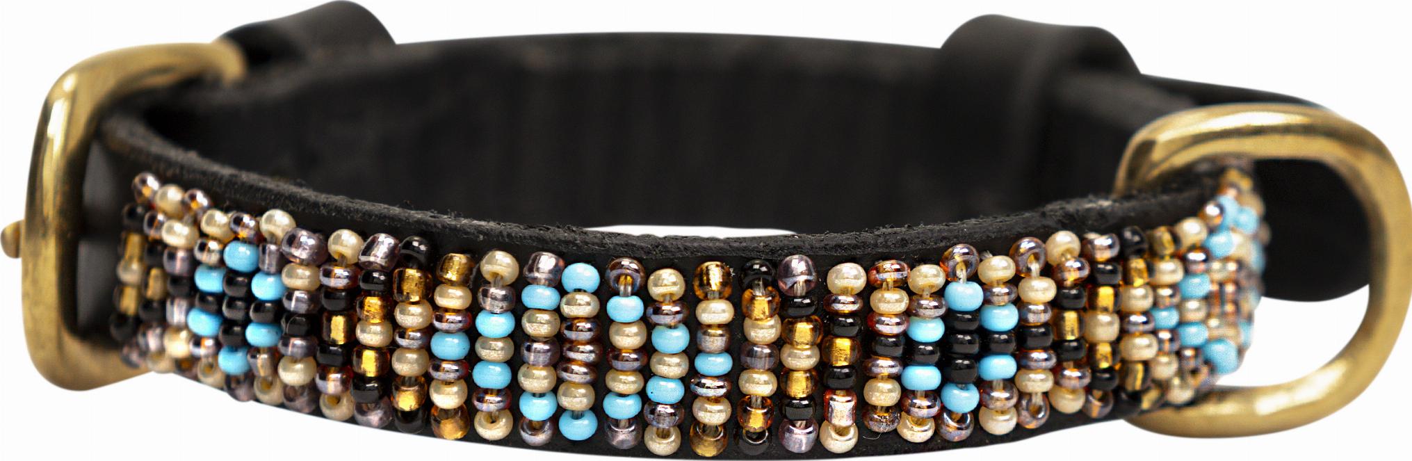 Kampuni Handgjort Hundhalsband Micro Ombima - Turkos (Micro)