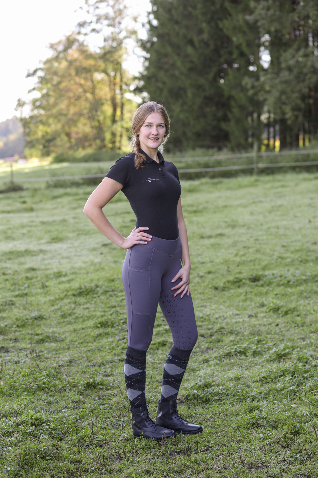 Covalliero Riding Tights ClassicStar Ladies, graphite - 10