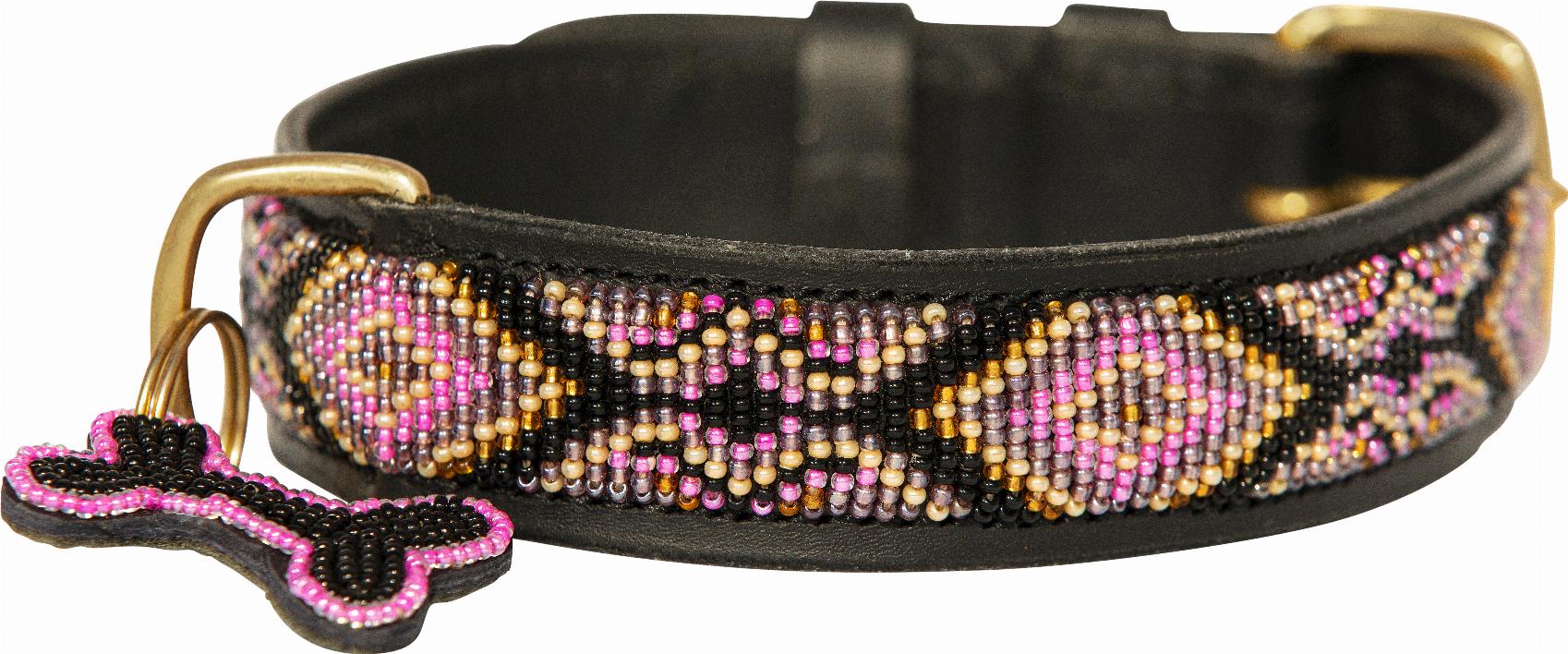 Kampuni Handgjort Hundhalsband Micro Ombima - Rosa (XL)