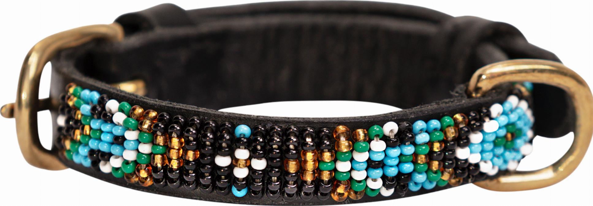 Kampuni Handgjort Hundhalsband Micro Terese - Turkos (Micro)