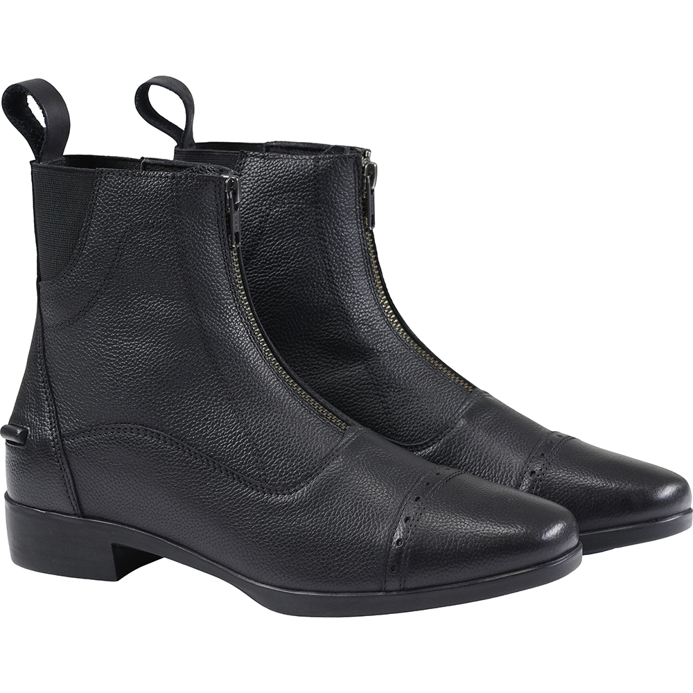 Equipage Hurley jodphur boot w front zip Black