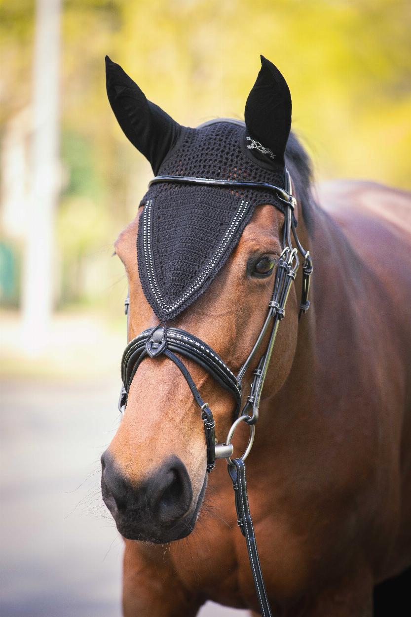 Penelope Strass Long Fly Veil Navy blue