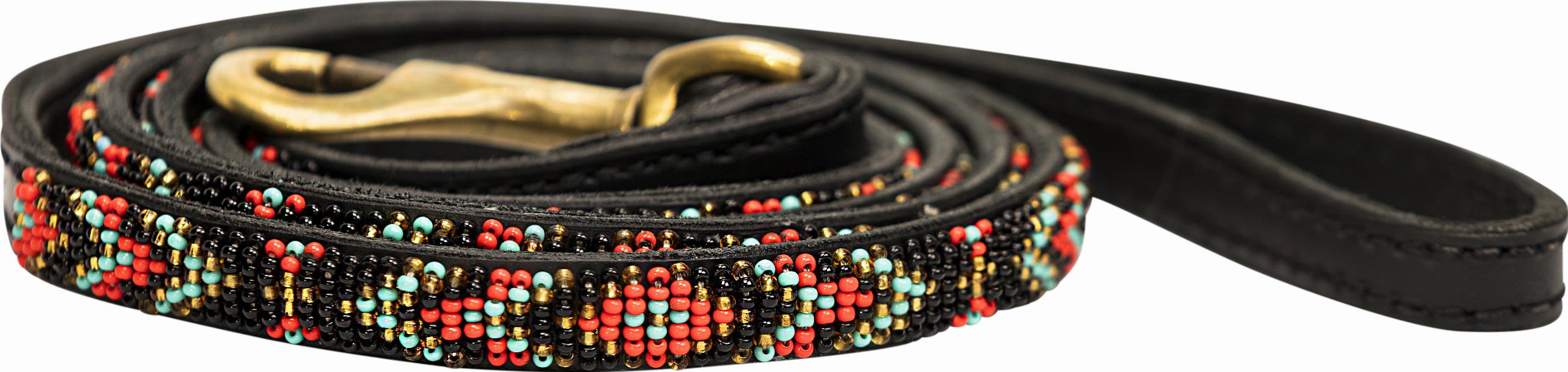 Kampuni Handgjort Hundkoppel Terese - Röd (Micro: 152 x 1,4 cm)