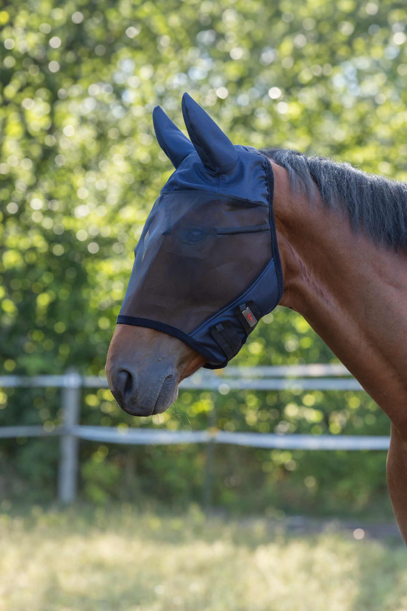 Covalliero Fly Mask SuperFly navy including ear protection - 2
