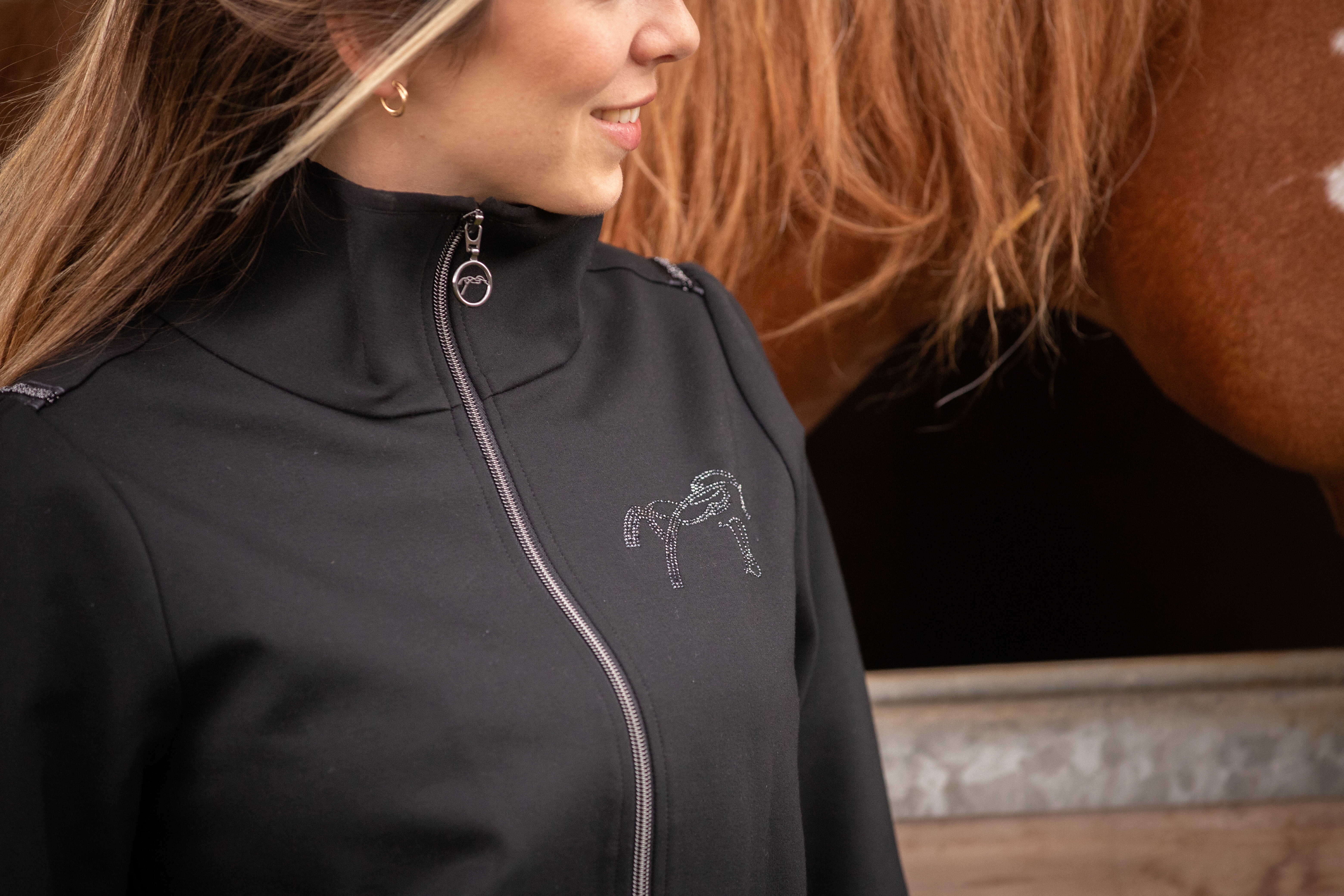 Penelope Tweeny Rhinestone Ridjacka Svart - 7