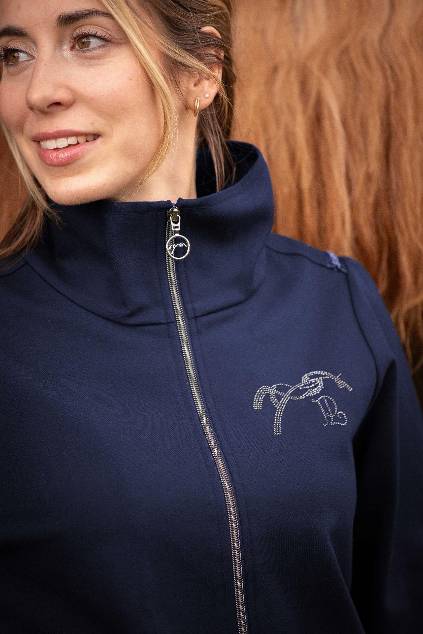 Penelope Tweeny Rhinestone Ridjacka Navy (XXS)