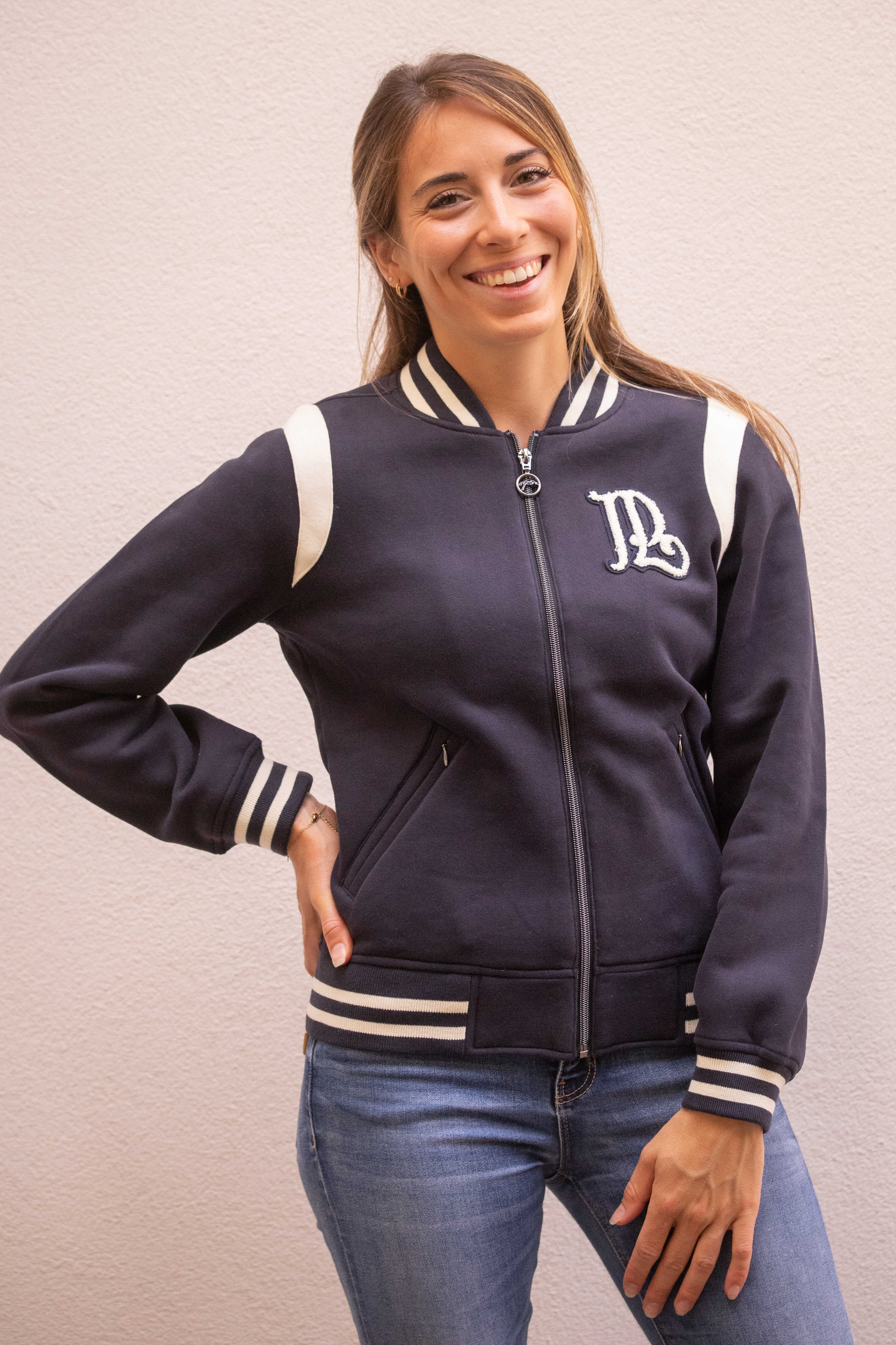 Pénélope University Jacket Navy/white - 3